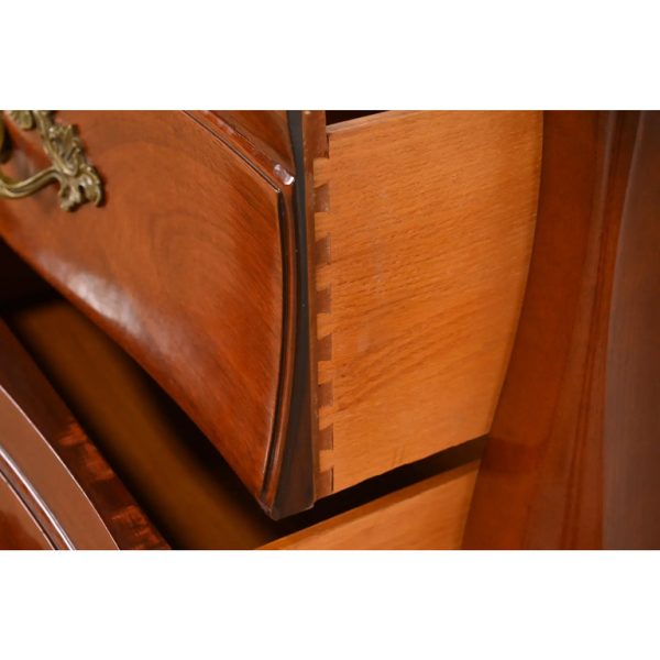 John Widdicomb French Provincial Louis XV Solid Mahogany Nine-Drawer Dresser, Circa 1940s - Image 7