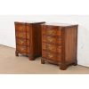 John Widdicomb Georgian Solid Mahogany Four-Drawer Bedside Chests, Circa 1940s - Image 3