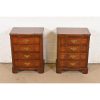 John Widdicomb Georgian Solid Mahogany Four-Drawer Bedside Chests, Circa 1940s - Image 2