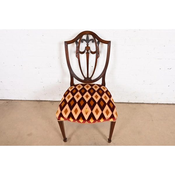 Kindel Furniture Federal Mahogany Shield Back Dining Chairs, Set of Eight - Image 6