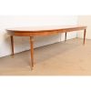 Kindel Furniture French Regency Louis XVI Cherry Wood Extension Dining Table, Newly Refinished - Image 4