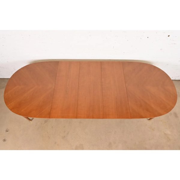 Kindel Furniture French Regency Louis XVI Cherry Wood Extension Dining Table, Newly Refinished - Image 5