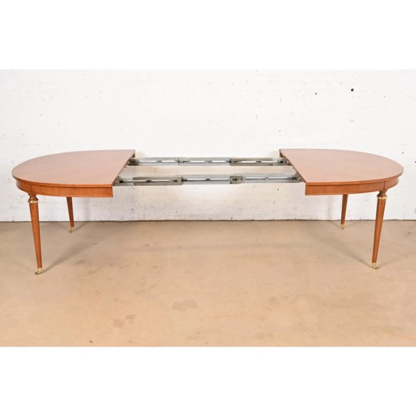 Kindel Furniture French Regency Louis XVI Cherry Wood Extension Dining Table, Newly Refinished - Image 6