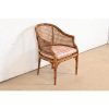 Kindel Furniture Hollywood Regency Faux Bamboo and Cane Club Chair, Circa 1970s - Image 3
