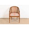 Kindel Furniture Hollywood Regency Faux Bamboo and Cane Club Chair, Circa 1970s - Image 4