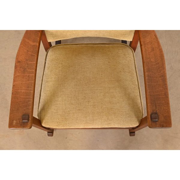 L. & J. G. Stickley Antique Mission Oak Arts & Crafts Rocking Chair, Circa 1900 - Image 7