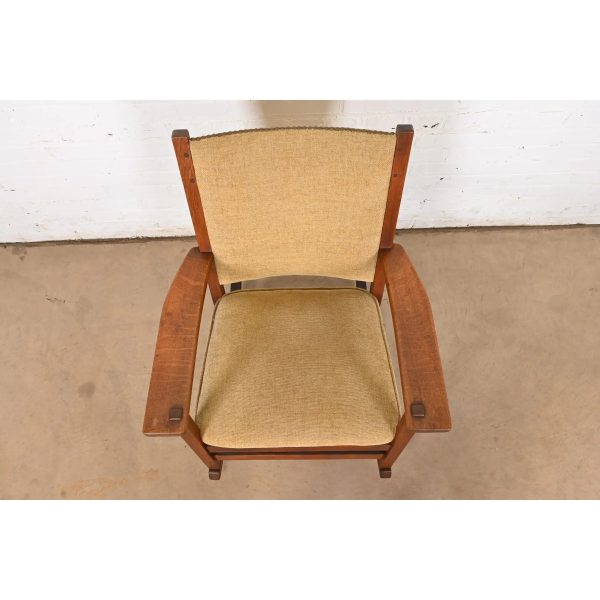L. & J. G. Stickley Antique Mission Oak Arts & Crafts Rocking Chair, Circa 1900 - Image 5
