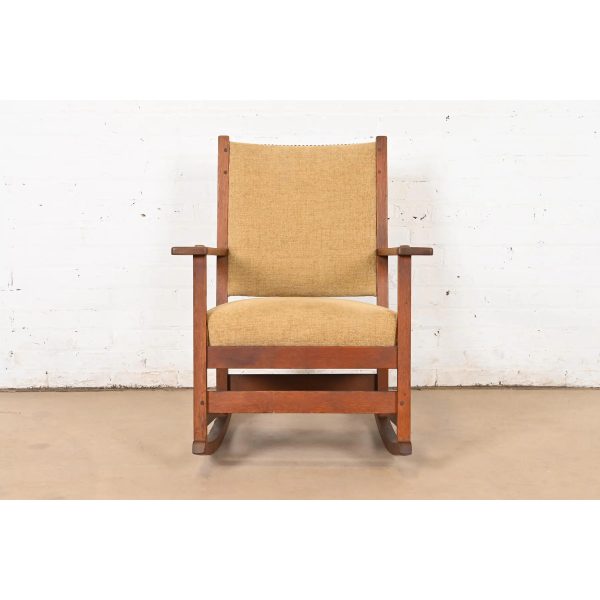 L. & J. G. Stickley Antique Mission Oak Arts & Crafts Rocking Chair, Circa 1900 - Image 4