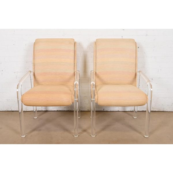 Leon Frost for Lion in Frost Modern Art Deco Lucite Armchairs or Club Chairs, Pair - Image 2