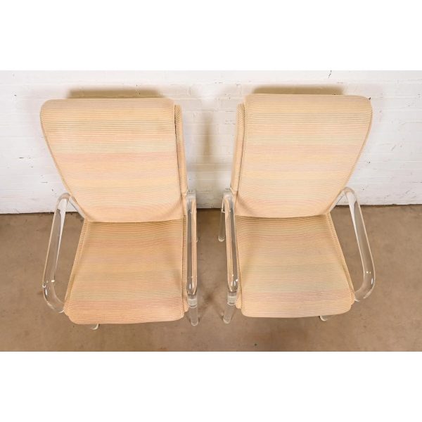 Leon Frost for Lion in Frost Modern Art Deco Lucite Armchairs or Club Chairs, Pair - Image 5