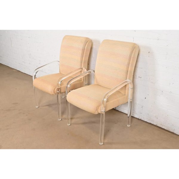 Leon Frost for Lion in Frost Modern Art Deco Lucite Armchairs or Club Chairs, Pair - Image 4