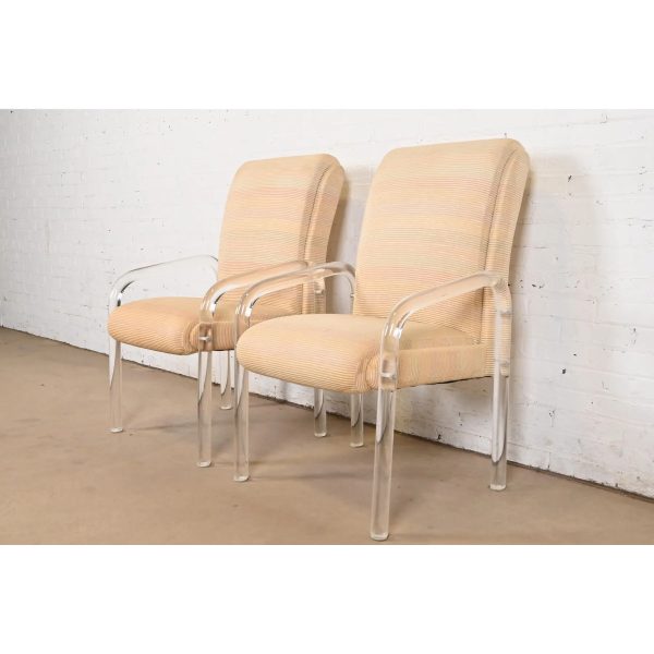 Leon Frost for Lion in Frost Modern Art Deco Lucite Armchairs or Club Chairs, Pair - Image 3