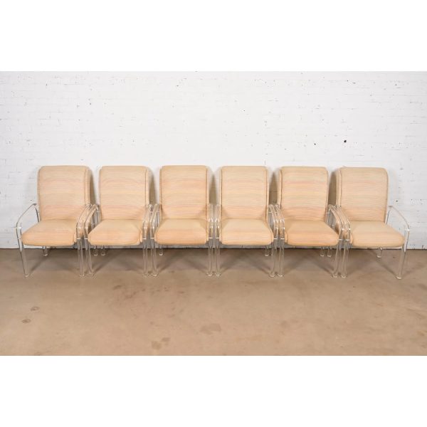 Leon Frost for Lion in Frost Modern Art Deco Lucite Armchairs, Set of Six - Image 3