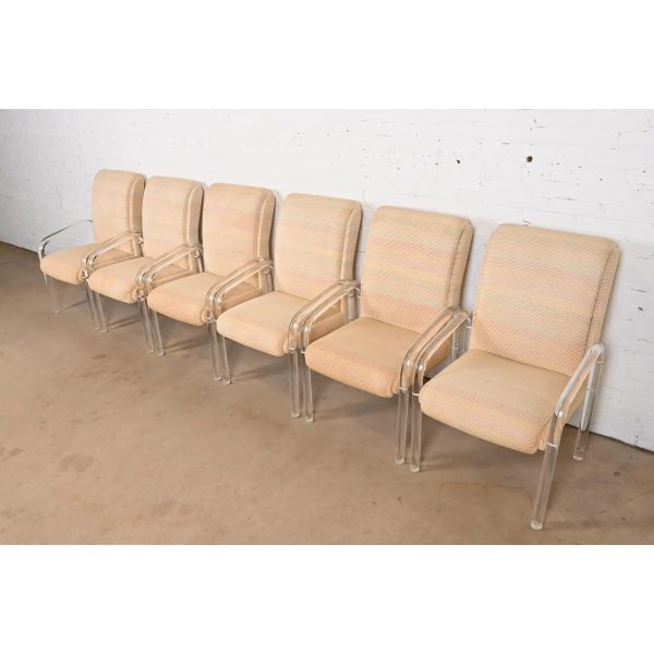 Leon Frost for Lion in Frost Modern Art Deco Lucite Armchairs, Set of Six - Image 2