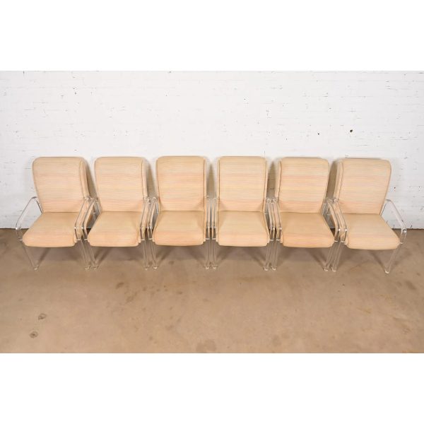 Leon Frost for Lion in Frost Modern Art Deco Lucite Armchairs, Set of Six - Image 5