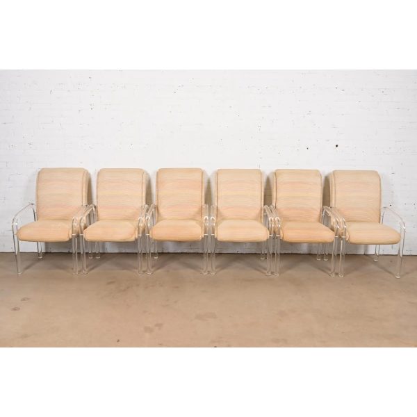 Leon Frost for Lion in Frost Modern Art Deco Lucite Armchairs, Set of Six - Image 4