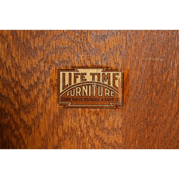 Lifetime Furniture Mission Oak Arts and Crafts Double Bookcase, Circa 1900 - Image 7