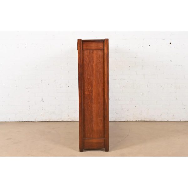 Lifetime Furniture Mission Oak Arts and Crafts Double Bookcase, Circa 1900 - Image 9