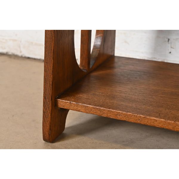 Limbert Antique Mission Oak Arts & Crafts Bookcase or Magazine Stand, Circa 1900 - Image 8