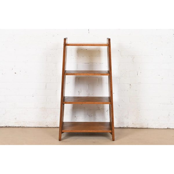 Limbert Antique Mission Oak Arts & Crafts Bookcase or Magazine Stand, Circa 1900 - Image 4