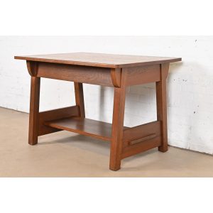 Limbert Antique Mission Oak Arts & Crafts Desk or Library Table, Circa 1910