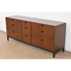 Milo Baughman for Directional Walnut and Ebonized Nine-Drawer Dresser, Newly Refinished - Image 4
