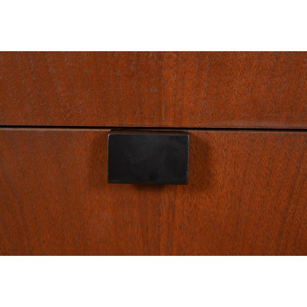 Milo Baughman for Directional Walnut and Ebonized Nine-Drawer Dresser, Newly Refinished - Image 8