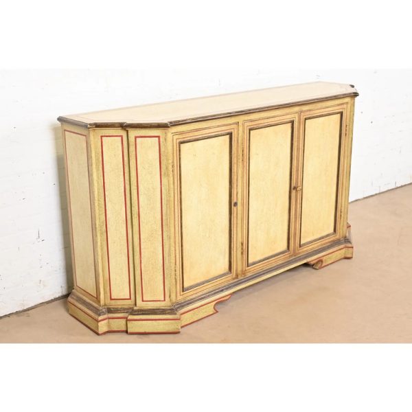 Minton Spidell French Regency Louis XVI Lacquered Sideboard or Bar Cabinet - Image 4