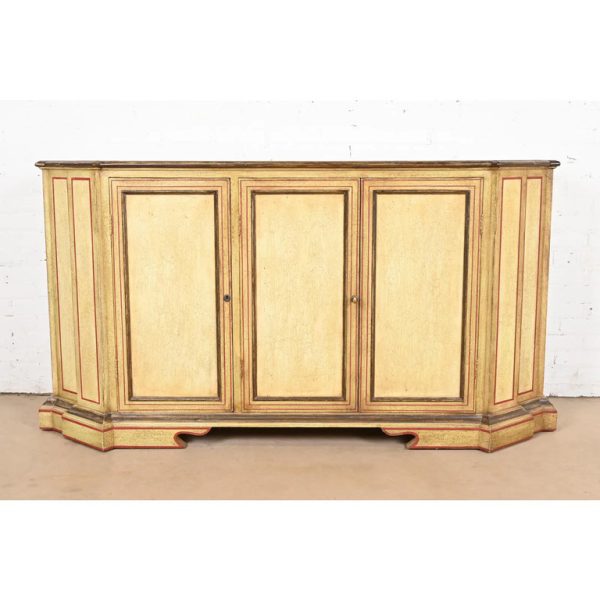 Minton Spidell French Regency Louis XVI Lacquered Sideboard or Bar Cabinet