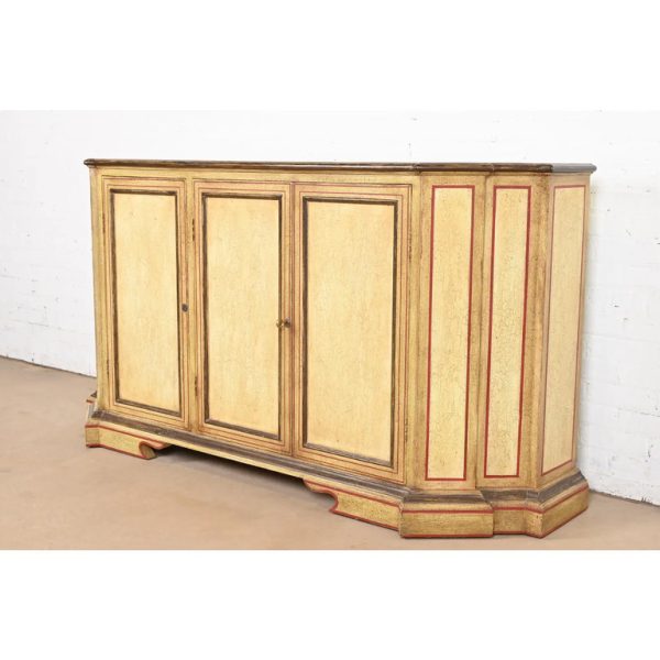 Minton Spidell French Regency Louis XVI Lacquered Sideboard or Bar Cabinet - Image 3