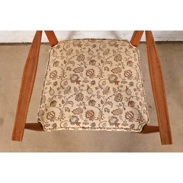 Paul McCobb for Directional Sculpted Walnut Armchairs, Pair - Image 7