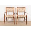 Paul McCobb for Directional Sculpted Walnut Armchairs, Pair - Image 3