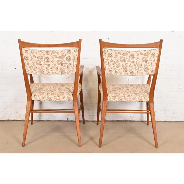 Paul McCobb for Directional Sculpted Walnut Armchairs, Pair - Image 10