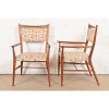 Paul McCobb for Directional Sculpted Walnut Armchairs, Pair - Image 8