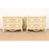 Romweber French Rococo Louis XV Cream Lacquered Nightstands, Circa 1960s - Image 2