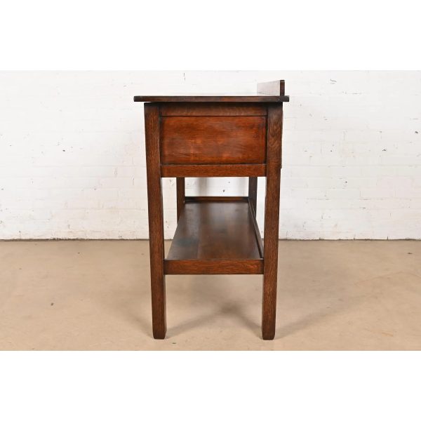 Stickley Brothers Antique Mission Oak Arts & Crafts Sideboard Buffet Server, Circa 1900 - Image 9