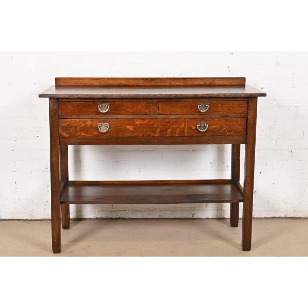 Stickley Brothers Antique Mission Oak Arts & Crafts Sideboard Buffet Server, Circa 1900 - Image 2