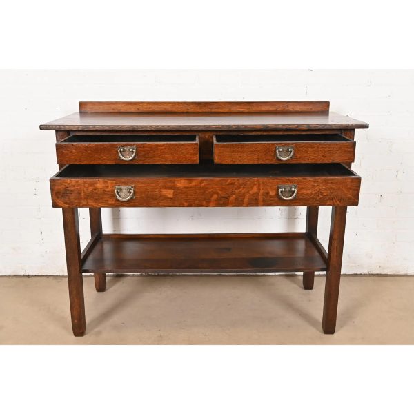 Stickley Brothers Antique Mission Oak Arts & Crafts Sideboard Buffet Server, Circa 1900 - Image 5