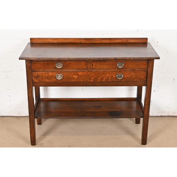 Stickley Brothers Antique Mission Oak Arts & Crafts Sideboard Buffet Server, Circa 1900 - Image 3