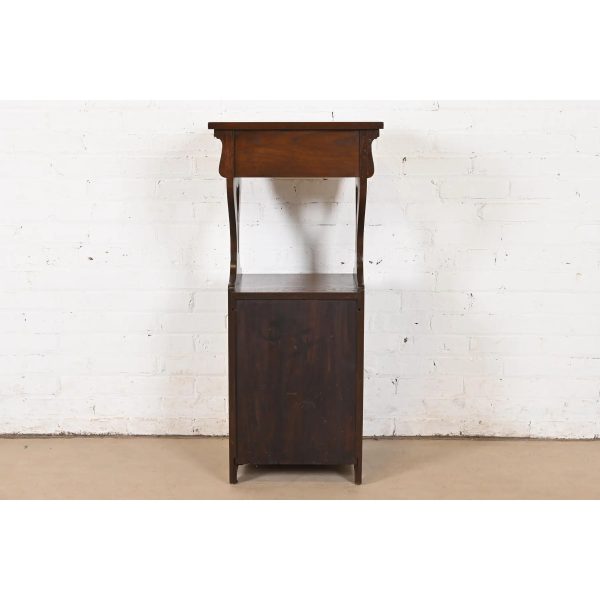Stickley Brothers Style Antique Mission Oak Arts & Crafts Cellarette or Smoker Stand, Circa 1910 - Image 11
