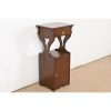 Stickley Brothers Style Antique Mission Oak Arts & Crafts Cellarette or Smoker Stand, Circa 1910