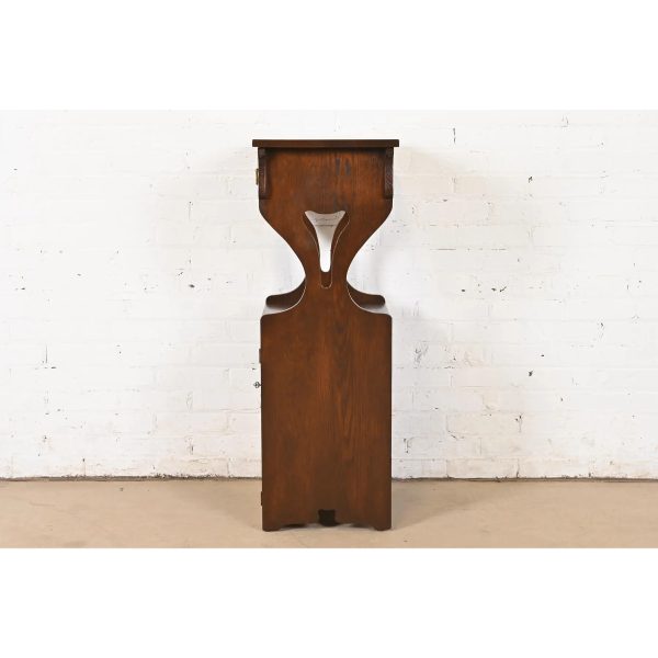 Stickley Brothers Style Antique Mission Oak Arts & Crafts Cellarette or Smoker Stand, Circa 1910 - Image 10