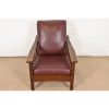 Stickley Brothers Style Antique Mission Oak Arts & Crafts Reclining Morris Lounge Chair, Circa 1900 - Image 4