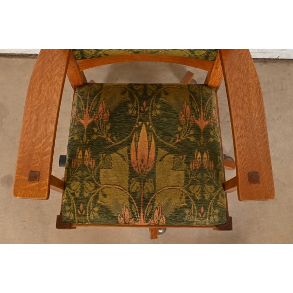 Stickley Mission Oak Arts & Crafts Executive Swivel Desk Chair - Image 7