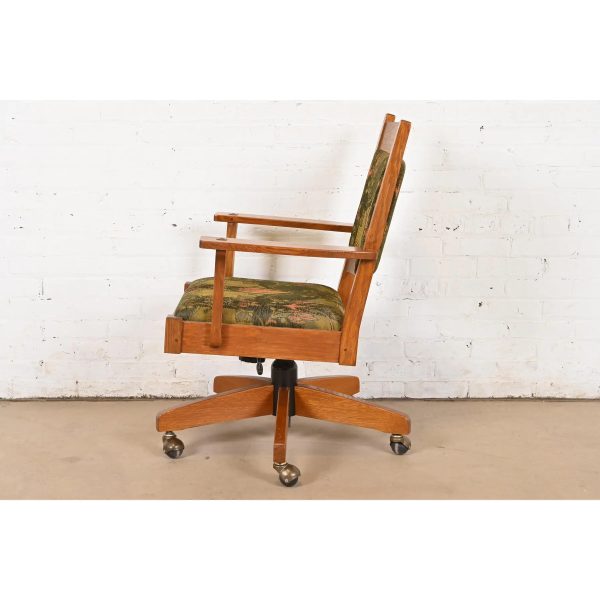 Stickley Mission Oak Arts & Crafts Executive Swivel Desk Chair - Image 8