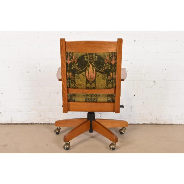 Stickley Mission Oak Arts & Crafts Executive Swivel Desk Chair - Image 9