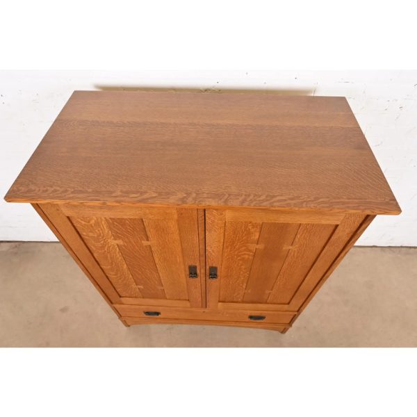 Stickley Mission Oak Arts & Crafts Media Cabinet - Image 9