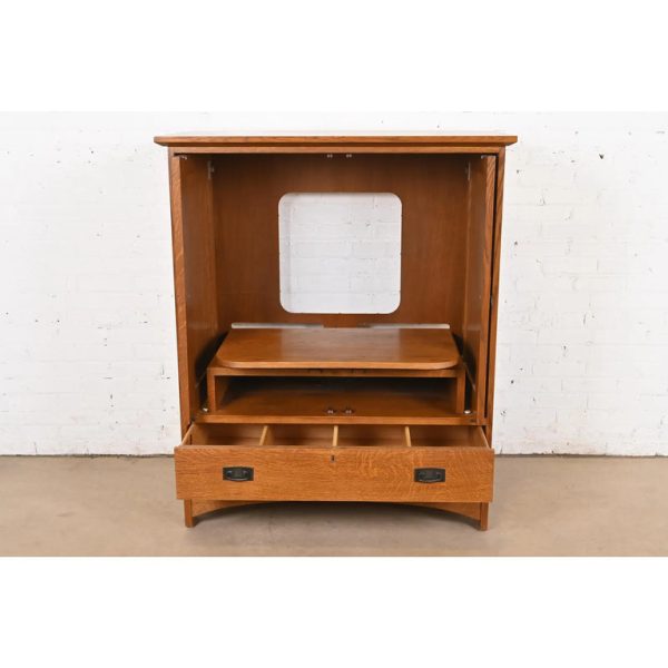 Stickley Mission Oak Arts & Crafts Media Cabinet - Image 5