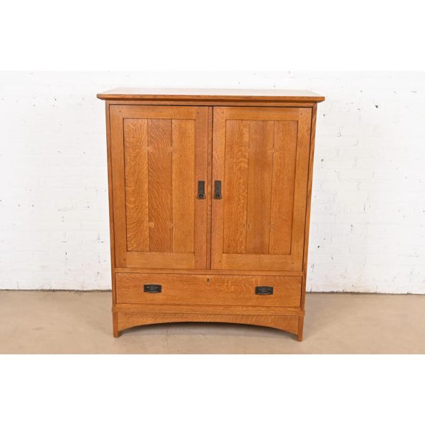 Stickley Mission Oak Arts & Crafts Media Cabinet - Image 2