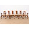 Stickley Queen Anne Carved Solid Cherry Wood Dining Chairs, Set of Six - Image 3